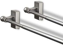 Rod Desyne Mag28-15-2PC 7/16" Magnetic Rod, 28-48 inch (Set of 2), Satin Nickel