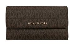 Michael Kors Jet Set Travel Large Trifold Leather Wallet