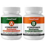 Casa De Amor Hydroponic A & B Nutrients– Suitable for Leafy, Veggies, Tomatoes and Fruits, Solid Mixture | Contains 15 Elements, Makes 200 Liter Solution, Balanced Plant Nutrition for Hydroponics