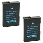 Wasabi Power BTR-ENEL14-2PK Battery (2-Pack) for Nikon EN-EL14, EN-EL14a and Nikon Coolpix P7000, P7100, P7700, P7800, D3100, D3200, D3300, D5100, D5200, D5300, Df