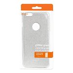 Reiko iPhone 6 Plus/iPhone 6S Plus Shine Glitter Shimmer Stripe Hybrid Case - Retail Packaging - Linear Silver