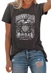 Country Music Tshirt for Women Vintage Nashville Tennessee Graphic Shirts Music Lovers Summer Vacation Top Shirt Tee, Dark Grey, XX-Large