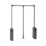Emuca - Sway pull-down wardrobe rail lift, 830-1150mm, Steel, Aluminium and Plastic, Titanium painted