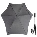 ZjRight Pram Parasol,Baby Strollers Umbrella, 70cm Universal Parasol Umbrella, 50+ UV Baby and Infant Sun Protection Umbrella for Pram, Stroller, Pushchair and Buggy - Dark Grey