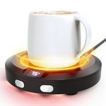 Accwork Mini Coffee Mug Warmer, Smart Mug Warmer for Desk with 2-12H Auto-off Timer, 3 Temperature Settings and LED Night Light, Cup Warmer for Coffee Tea Milk (Cup Not Included), Black