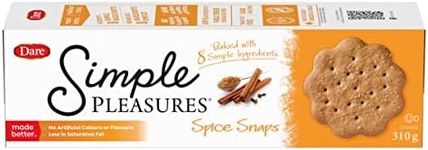 Simple Pleasures Spice Snaps - Cookies with 10 Simple Ingredients including Ginger, Cloves & Cinnamon 310g