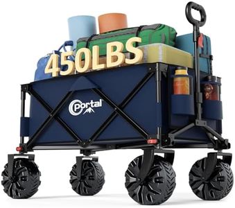 Portal Folding Wagon Collapsible Utility Outdoor Cart,Blue
