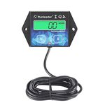 Engine Hour Meter backlight Inductive Tachometer Digital Tacho hour meters Maintenance Reminder for Motorcycle Marine Glider ATV Snow Blower Lawn Mower jet ski