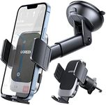 UGREEN Car Phone Holder Mount for Dashboard Windshield Air Vent 3 in 1 Universal Cell Phone Holder for Car Cradle Compatible with iPhone 15 14 13 12, Samsung Galaxy S24 Ultra, Strong Suction Cup