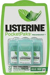 Listerine Pocketpaks Oral Care Strips Freshburst Value Pack 72