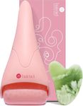 BAIMEI Ice Roller and Gua Sha Stone, Ice Face Roller Tools, Ice Roller for Face and Eyes, Reduces Puffiness, Migraine Pain Relief (Pink)