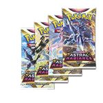 Pokémon | Pokemon TCG: Sword & Shield 10 Astral Radiance Booster Packs x4 | Card Game | One of Each Art + TitanCards Toploader