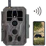 GardePro E8 WiFi Trail Camera, 64MP 1296p Game Cameras with 100ft Night Vision, Fast 0.1s Motion Activated, Waterproof