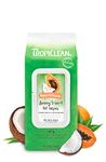 TropiClean Papaya & Coconut Dog Wipes for Paws and Butt | Deep Cleaning Dog Grooming Wipes | Safe for The Face | Cat Friendly | 100 Count