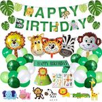 Yancan Safari Birthday Decorations 