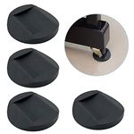 4 PCS Furniture Caster Cups, Furniture Coasters Anti-Sliding Rubber Feet Protector Pads Wooden Floor Protectors Bed Sofa Chair Leg Wheel Stoppers Anti-Slip Pad