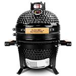 London Sunshine 13 inch Ceramic Kamado Charcoal BBQ Grill - Black