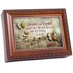 Cottage Garden Some People 3D Woodgrain Music Box / Jewelry Box Plays Wonderful World