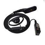 UAYESOK D Shape Earpiece Police Security Headset with PTT Mic Microphone for Motorola Multi Pin DP3400 DP3401 DP3600 DP3601 DP4400 DP4400E DP4401 DP4600 DP4601 DP4800 DP4801 APX4000 Walkie Talkie