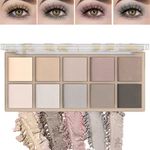 10 Colors Eyeshadow Palette Matte Nude Eye Makeup Palette Ultra-Blendable Long Lasting High Pigmented,Waterproof,Nudes Neutral Smooth Eye Shadow Palette for Women,Natural Charming Looking #04