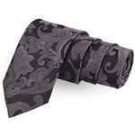 PELUCHE The Weald Feel Black Colored Microfiber Necktie For Men