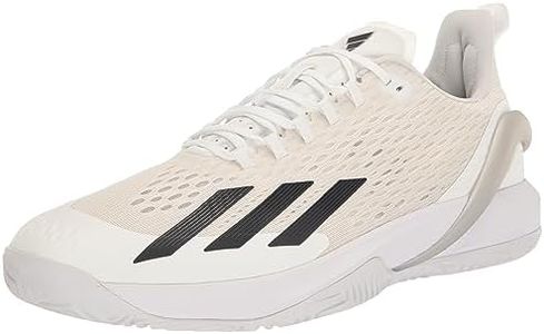 adidas Men's Adizero Cybersonic Sneaker, White/Black/Matte Silver, 10