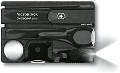 VICTORINOX Swiss Pocket Knife, Swiss Card Lite, 13 Functions, Multi Tool with Blade, Screwdriver 5 mm, Scissors, Black