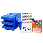 Bridge Bidding Boxes Set of 4 -Bidding Box Easy to Carry and Store -Suit for Bridge Player and Bridge Club Include Waterproof Plastic Bidding Cards(Sky Blue)