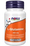 NOW Supplements L-Glutamine 500mg Capsules, 60 Count