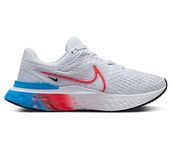 Nike React Infinity Run Flyknit 3 Women's Road Running Shoes, Grey/Red/Blue, 7.5