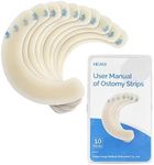 Heagimed 10PCS Elastic Barrier Strips, Adhesive Hydrocolloid Skin Barrier Strips, Anti-Leak Ostomy Barrier Strips for Ostomy Colostomy Bags Ostomy Supplies