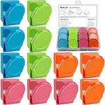 BamLue 12 Pieces Fridge Magnet Clips, Refrigerator Whiteboard Wall Fridge Memo Note Paper Clips, Colored Heavy Duty Metal Magnetic Clip for Photos, Pictures, Papers on Home & Office & Teaching