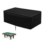 POMER 7/8/9 FT Pool Table Covers - 225x116x82cm Waterproof & Dustproof Oxford Fabric Billiard Cover for Rectangular/Oval Patio Table