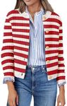 Zeagoo Women's 2025 Knit Cardigan Sweaters Crew Neck Button Down Open Front Long Sleeve Trendy Cropped Jackets