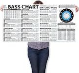 Bass Scales and Modes Chart Poster of Pentatonic Scales | Blues Scales | Harmonic Minor Scales | Melodic Minor Scales and Diatonic Mode Scales, Bass Guitar Wall Chart for Beginners Adult or Kid