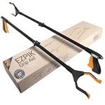 2 x EZPIK® 40" Long Reach Grabber Reacher Tool - Heavy Duty Trash Picker Upper Grabber - Long Handled Reacher Grabber Pickup Tool - Extended Grabber Tool with Rotating Head and Magnet (2 Pack)