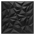 Art3d Textures 3D Wall Panels Black Diamond Design for Interior Wall Decor Pack of 12 Tiles 32 Sq Ft (PVC)