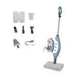 Shark Lift-Away Steam Cleaner with Detachable Handheld Steamer for Sealed Hard Floors, Tiles, Grout, Ovens, Countertops, Windows, Bathrooms, Upholstery, Includes 5 Versatile Tools, Blue, S3972BRN