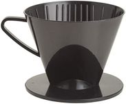 Fino Pour-Over Coffee Brewing Filter Cone, Number 1-Size, Black, Brews 1 to 2-Servings