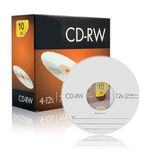 Premium Brand CD-RW 700 MB 12X Speed 700MB Storage (Pack of 10 Slim case)