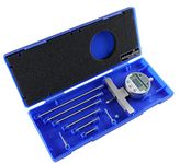 Accusize Industrial Tools 4'' x 0.63'' (Length x width) Base Size, 0-22'' Electronic Digital Depth Gauge Set, Including 2 Extra Points, P103-0188