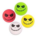 KOOBOOK 4Pcs Funny Halloween Skull Smile Car Antenna Topper Aerial Ball Car Antenna Decoration Doll (Multicolor)