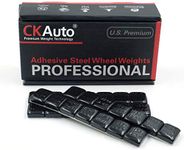 CKAuto 1/2oz, 0.5oz, Black Adhesive Stick on Wheel Weights, Easy Peel, US Quality, 63 oz/Box (126pcs)