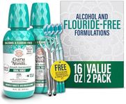 GuruNanda Oral Rinse Fresh Breath Mouthwash, ADA-Accepted Alcohol-Free Mouthwash, 7 Essential Oils & Vitamins, Flouride-Free, Wild Mint, 16 Oz - 2 Pack