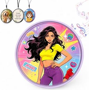 GAGUUSU Electronic Pin Badge with Speaker, Photo GIFs & Videos,1.7” (Purple)