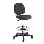 Alera Interval Series Swivel Task Stool, 100% Acrylic, Black