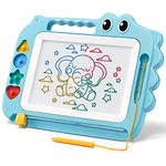 SGILE Toys for Kids, 14×11 inch Magnetic Drawing Board for Early Learning, Erasable Doodle Writing Pad Gift for Baby Girls Boys, Painting Sketch Pad with Four Stamps for 3 4 5 Year Old Toddlers, Blue