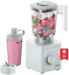 Chefman Obliterator 48 oz Countertop Blender for Smoothies, 1380W Motor to Crush Ice, Nuts, and Frozen Fruit with Stainless Steel Blade, Auto Blend Function, Includes 20 oz Travel Jar - Concrete