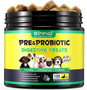 Pre Probiotic Digestive Supports Chewables for Dogs Chews Health Treats Supplement, Pack 120pcs