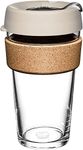 KeepCup Reusable Tempered Glass Coffee Cup | Travel Mug with Splash Proof Lid, Brew Cork Band, Lightweight, BPA Free | Large | 16oz / 454ml | Filter